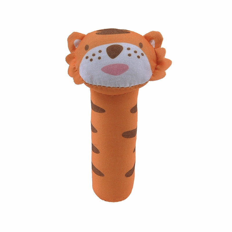 New Baby Rattle Toy BIBI Bar Animal Squeaker Toys Infant Hand Puppet Enlightenment Plush Doll 8 Design