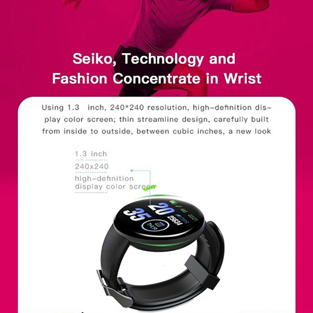 Bluetooth Smart Watch, Men Women Blood Pressure Heart Rate Monitor Smart Watch, Pedometer