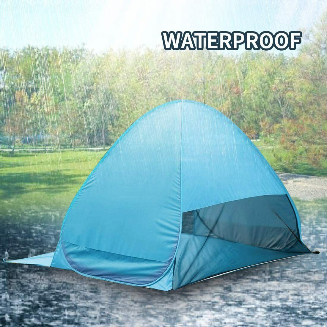 Beach Tent For 1-3 Person Rated UPF For UV Sun Protection